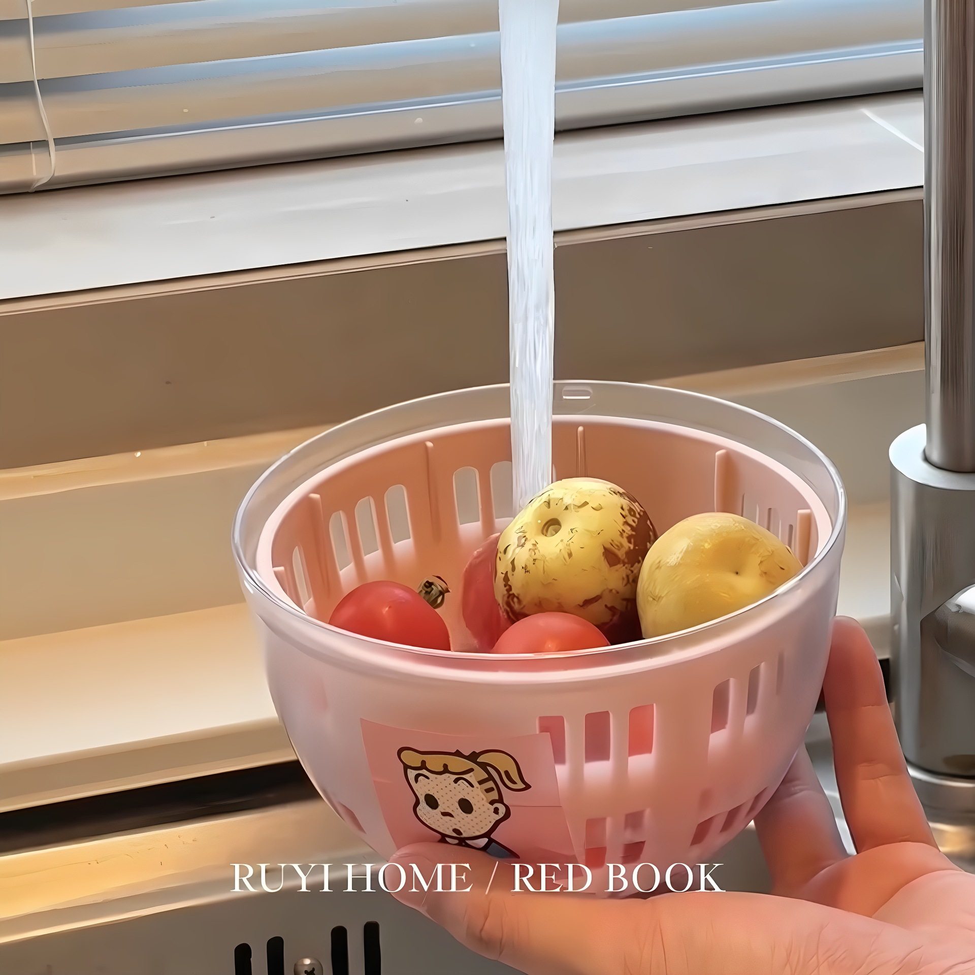 原田治蔬菜沥水篮脱水器家用多功能洗水果神器创意手动沙拉甩水器,淘宝优惠券,粉丝福利购,淘宝优惠卷