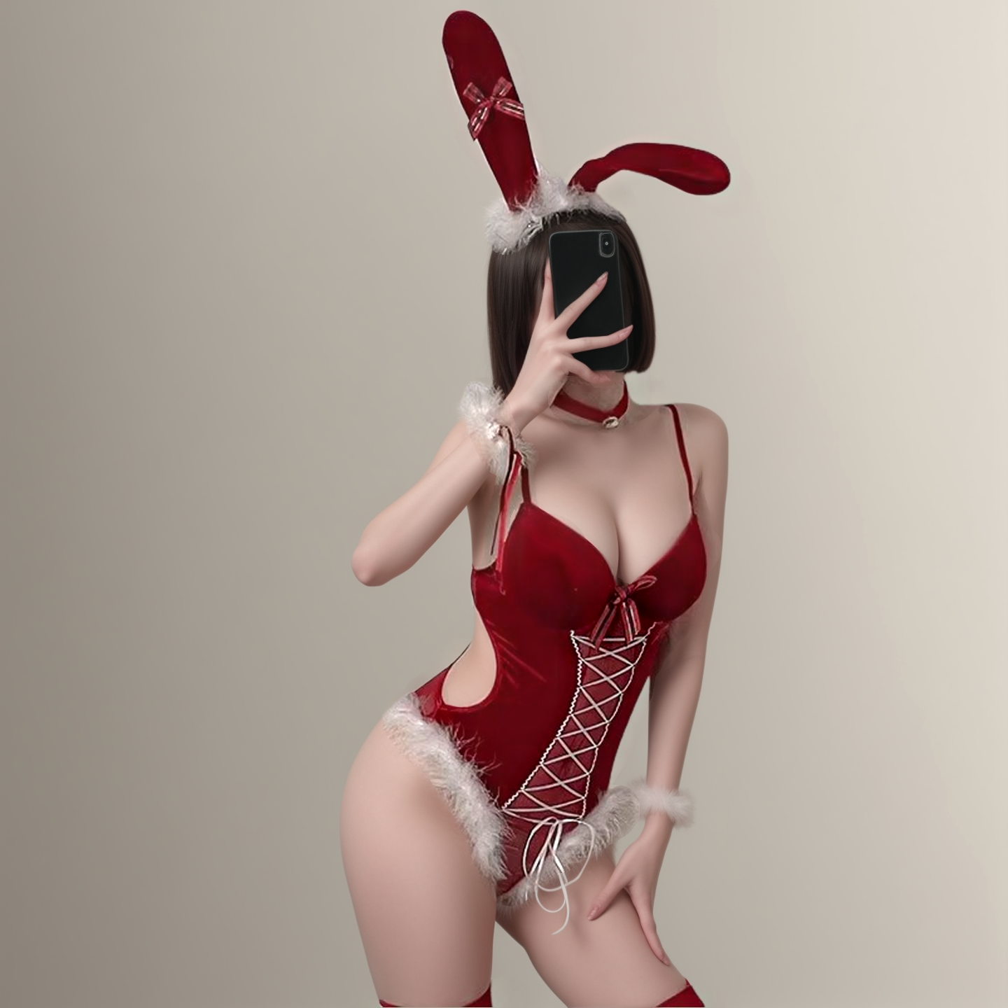 圣诞节性感cos连体衣肚兜钢圈聚拢带胸垫情q内衣兔女郎制服套装,淘宝优惠券,粉丝福利购,淘宝优惠卷