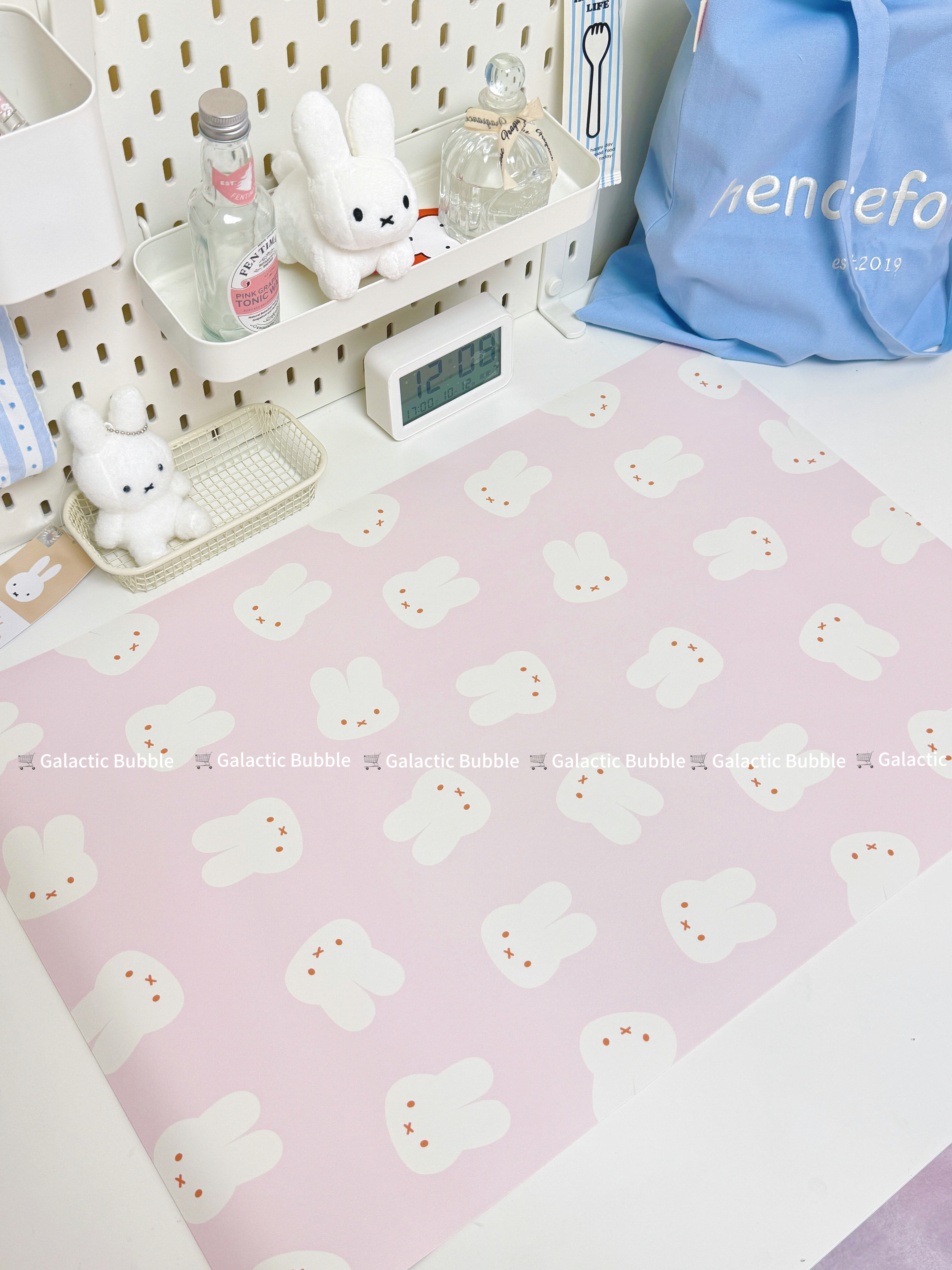 可爱简约Miffy皮革桌布桌垫鼠标垫餐垫少女心家居博主同款 - 图1