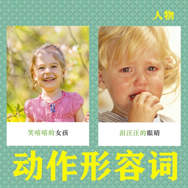2-7岁相对形容词语言训练开发词量积累自闭症儿童康复训练教具 - 图2