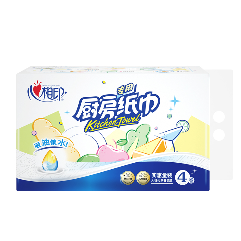 心相印厨房卷纸用纸吸油纸吸水纸食物专用纸巾加厚油炸擦油纸整箱 - 图3