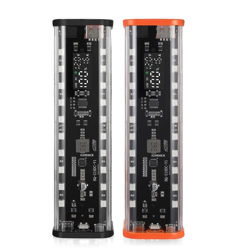 透明充电宝外壳18650移动电源盒可调电压5V6V9V12V风扇空调发热服,淘宝优惠券,粉丝福利购,淘宝优惠卷