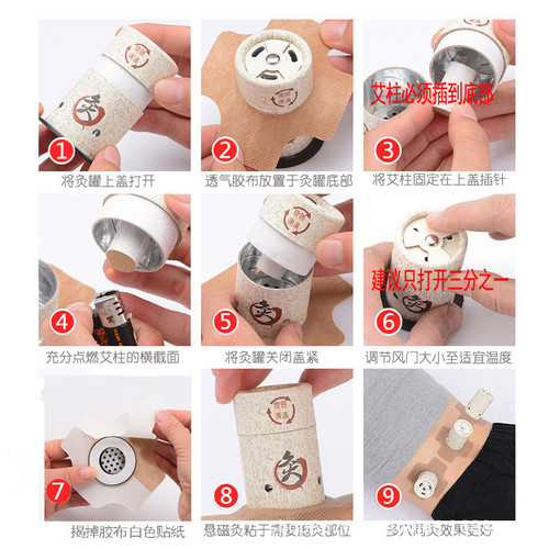 艾灸盒随身灸家用悬灸筒神器小灸罐儿童贴艾灸器具大全艾柱艾条 - 图2