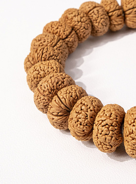 精品脑纹龙鳞凤尾桃核手持文玩龙纹磨盘桩桃胡盘玩把玩手把件