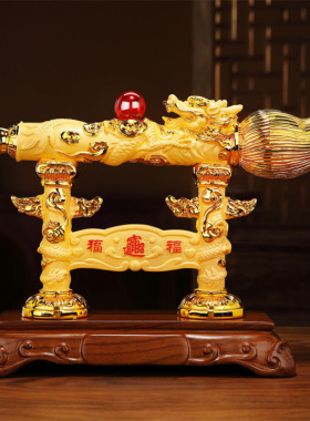 发财笔大笔来财创意工艺品摆件书房办公桌客厅玄关中式装饰品