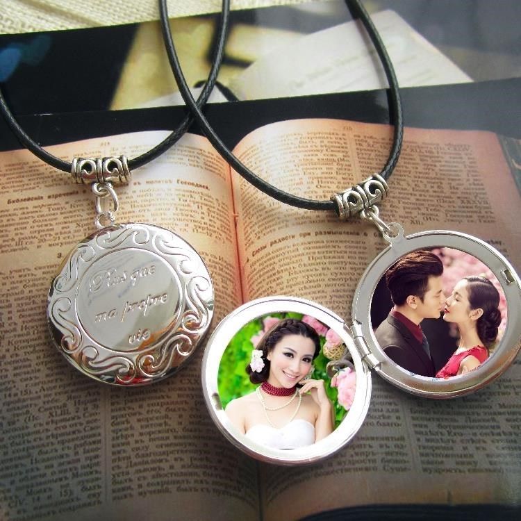 复古怀表翻盖照片定制名字生日吊坠 福喜登项链