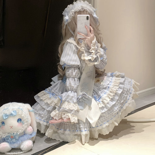 【全款预约】方糖匣子Lolita白日梦低腰doll感洛丽塔可爱op连衣裙 - 图3
