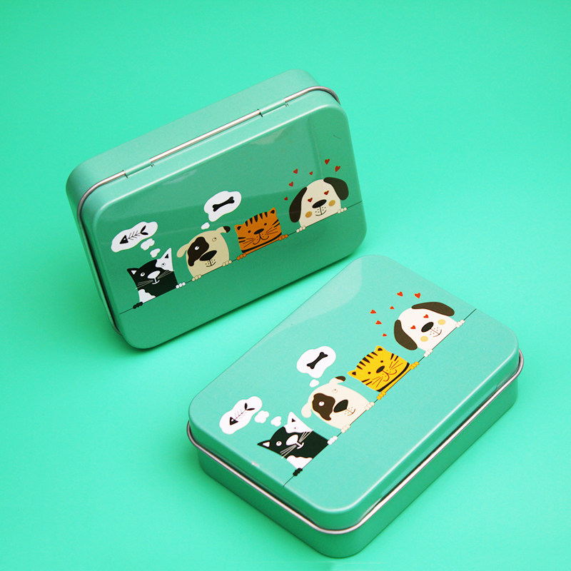 创意数码配件收纳盒长方形U盘U盾耳机数据线整理包便携马口铁盒子