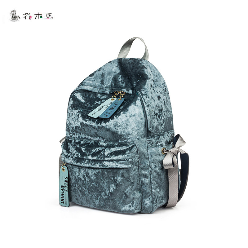 大容量女2020年新款韩版原宿双肩包 花木马箱包双肩背包