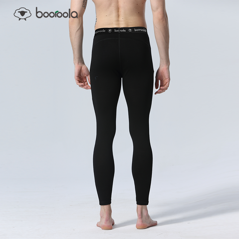 BOOROOLA16.5μm美利奴羊毛保暖打底裤男180GSM滑雪内衣户外训练,淘宝优惠券,粉丝福利购,淘宝优惠卷