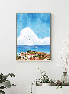 玄关抽象风客房晶瓷画
