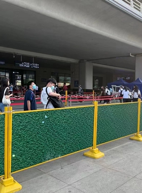 可移动施工围挡福州市政道路隔离防护彩钢挡板小草铁皮护栏