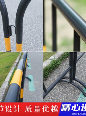 红白铁马护栏围栏黄黑镀锌管市政道路施工活动隔离防护栏加厚耐用