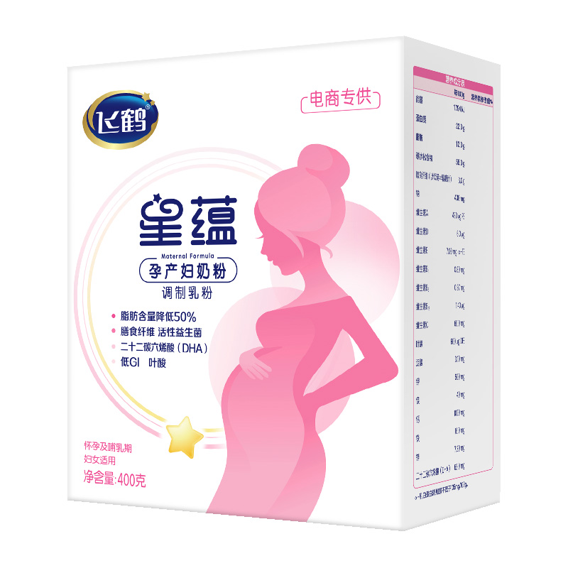 【百亿补贴】飞鹤星蕴孕产妇奶粉妈妈粉怀孕哺乳期含DHA 400g*1盒 - 图1