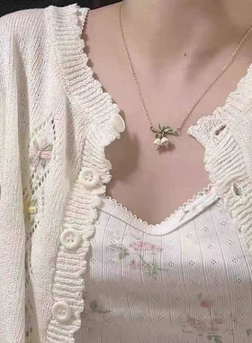 铃兰花项链手链女轻奢小众复古设计铃兰花闺蜜项链手链礼物