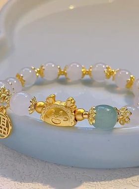 5本命年手链一龙蒸饺国风高级感红色手链生肖龙手饰2025新款礼物