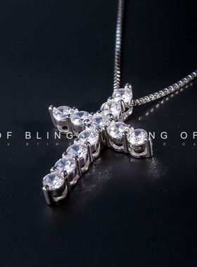 十字架吊坠嘻哈街头饰品