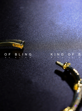 KINGOFBLING欧美男天然锆石帅