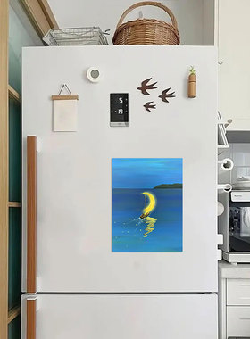 插画师Kim Mulgil艺术插画绿色森林治愈系风景装饰磁吸贴磁性贴