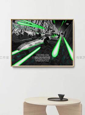 经典科幻星球大战电影海报电影院酒吧怀旧艺术客厅工作室装饰画芯
