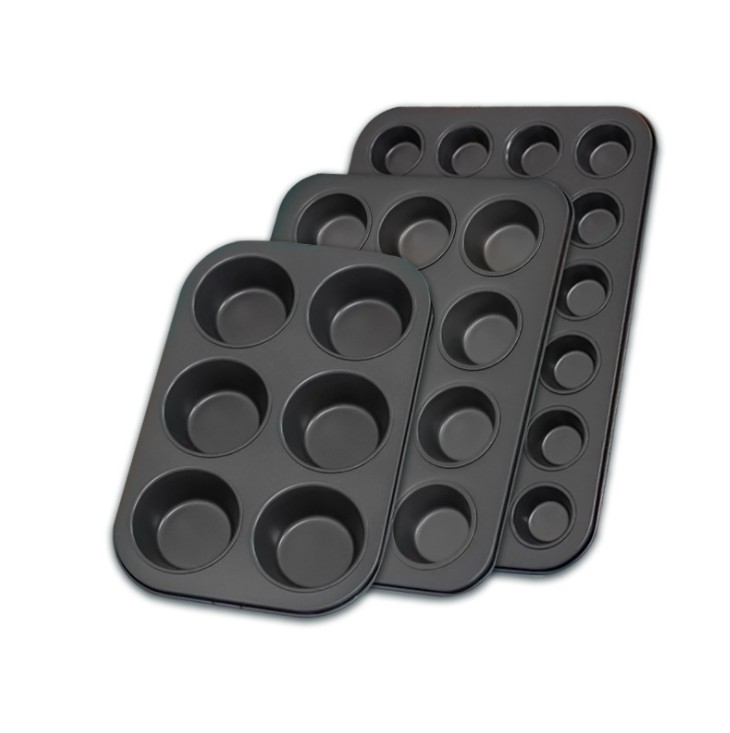 Round Muffin CupCake Mold Egg Tart Baking Pan Tray纸杯蛋糕模-图3