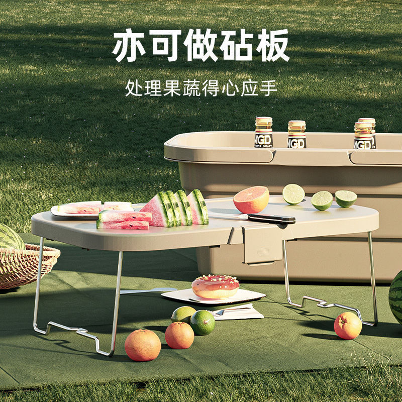 Outdoor spring outing picnic basket storage box foldable por-图0