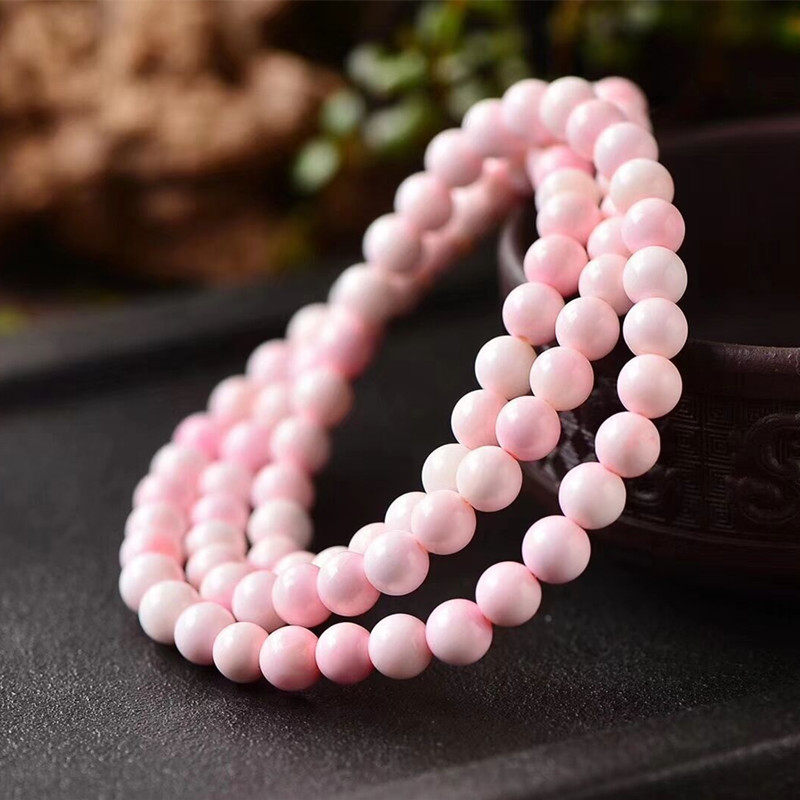 天然保真女王贝胭脂螺散珠圆珠回纹手串手链搭配diy星月菩提配饰