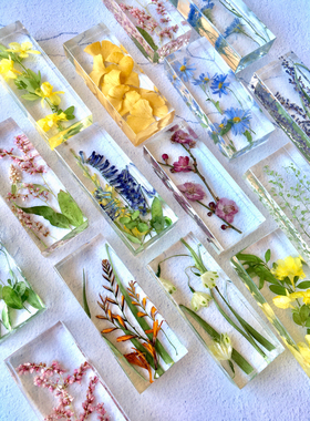 【花枝】创意摆件滴胶真花手工材料包节日礼品 尺寸：10x4x2cm