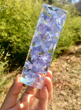 【花柱】水晶滴胶材料植物手工节日礼物干花 尺寸：12x3x3cm