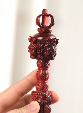印度小叶紫檀藏式金刚杵法器摆件