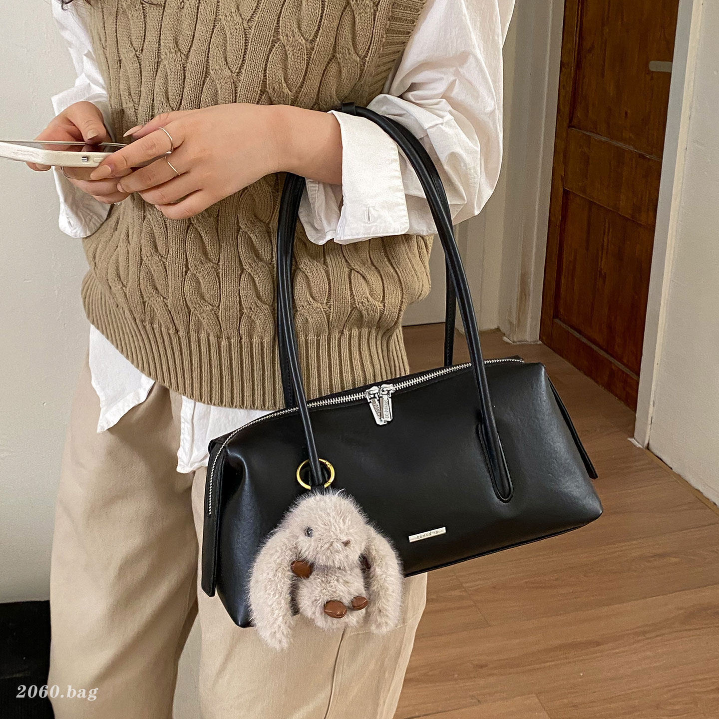 复古软皮小方包女2026秋冬新款单肩包毛小众设计时尚潮流腋下包,淘宝优惠券,粉丝福利购,淘宝优惠卷