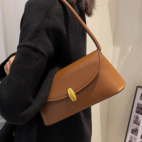 高级感时尚春夏复古腋下包女包2025新款潮今年流行百搭单肩小方包 - 图1