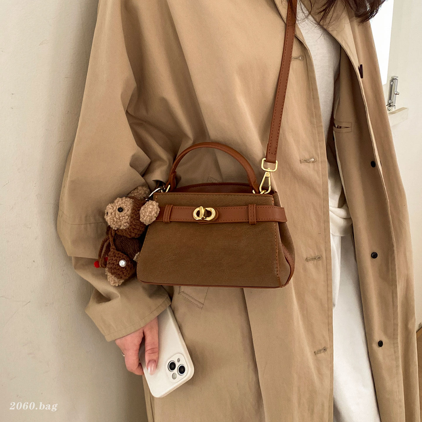 通勤高级感小众复古小方包2026新款女单肩斜挎手提包百搭凯莉包,淘宝优惠券,粉丝福利购,淘宝优惠卷