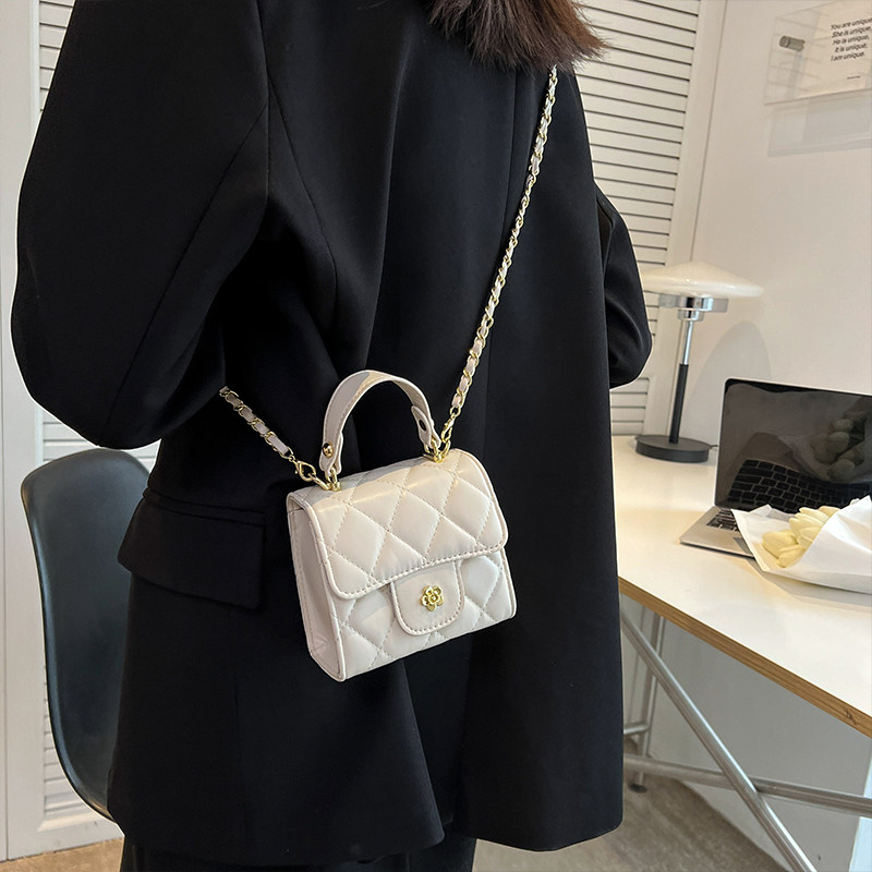 菱格链条迷你包包女春夏2025新款高级感小众手提小方包时尚斜挎包,淘宝优惠券,粉丝福利购,淘宝优惠卷