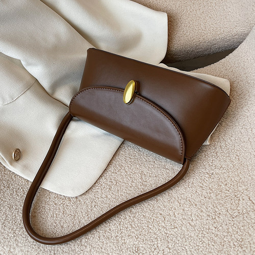 高级感时尚春夏复古腋下包女包2025新款潮今年流行百搭单肩小方包 - 图0