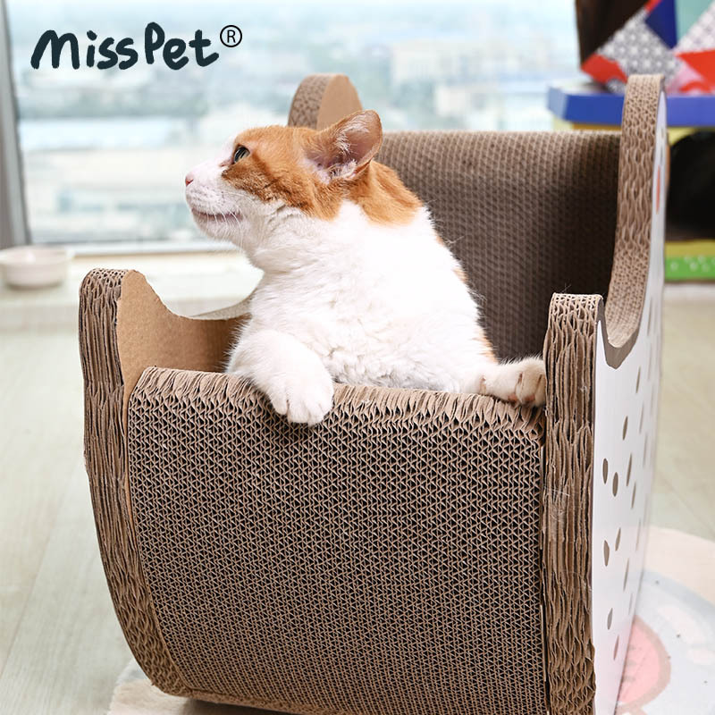 misspet鹅小囧猫抓板大号瓦楞纸猫咪磨爪猫抓板立式猫玩具耐爪玩 - 图0