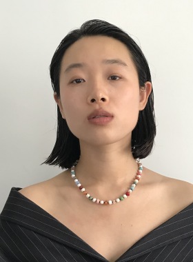 天然珍珠松石串珠项链