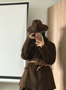 英伦爵士大檐帽子复古