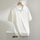 JIEYI breathable ice silk casual knitted POLO shirt comfortable lapel light mature style men's short-sleeved Paul top trendy