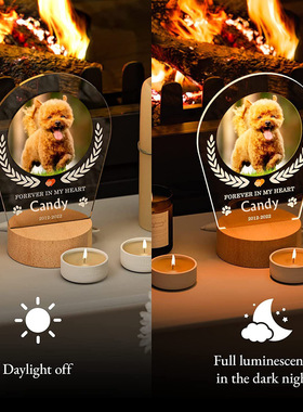 宠物悼念亚克力桌牌个性化宠物纪念温馨礼品木质工艺品