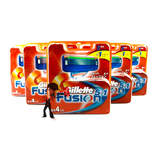 gillette吉列锋速5Fusion锋隐男士手动剃须刀片4刀头一盒原装进口 - 图3