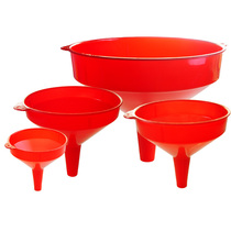 Acid-base PE plastic red funnel filter funnel Large calibre short neck plastic funnel split charging funnel