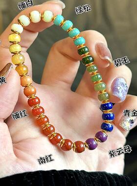 2025网红爆款老型多宝汉堡珠多巴胺手串设计款小众手串送女友18K