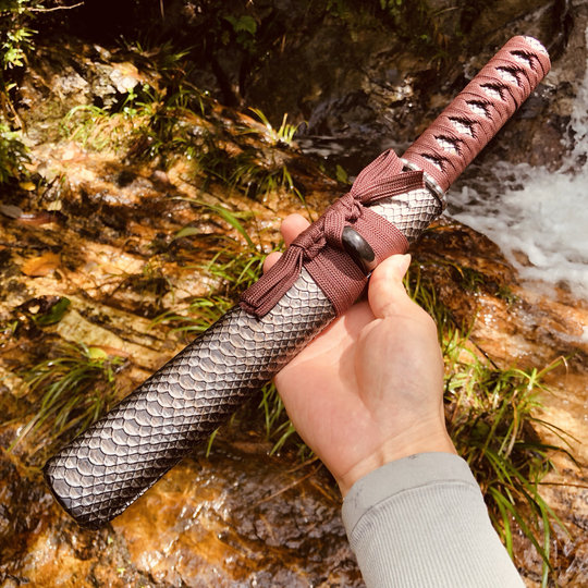 Clamp steel knife Damascus steel knife watermelon cutting fruit knife kitchen knife outdoor knife camping road knife handmade knife