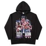 Hiphop Hiphop hiphop xxx Rap American Vintage Vintage Double -Side Wleater Тяжелые длинные рукава