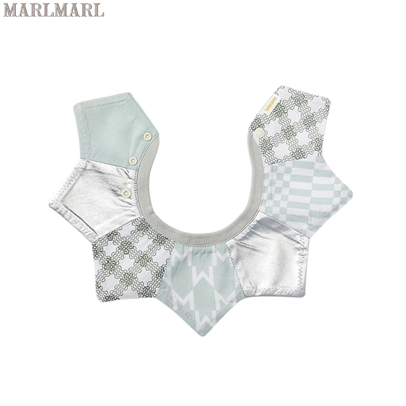 MARLMARL口水巾围嘴围兜纯棉婴儿宝宝新生儿满月周岁礼物grid_C05 - 图3