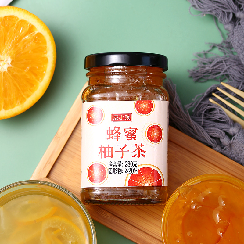 皮小贱柚子茶水果茶饮料图片_4