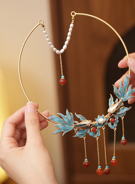 新中式锦鲤双鱼项圈璎珞汉服配饰