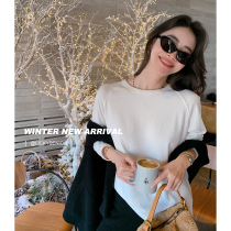 LICKYSENIOR Multi-piece stocked winter day hitchhiker South Korean grunge tee-shirt with undershirt female autumn winter blouse