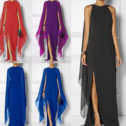 women dinner party dresses lady chiffon wedding skirt 女礼服 - 图0